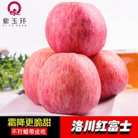 洛川红富士苹果高山果园新鲜水果带箱10斤包邮精品